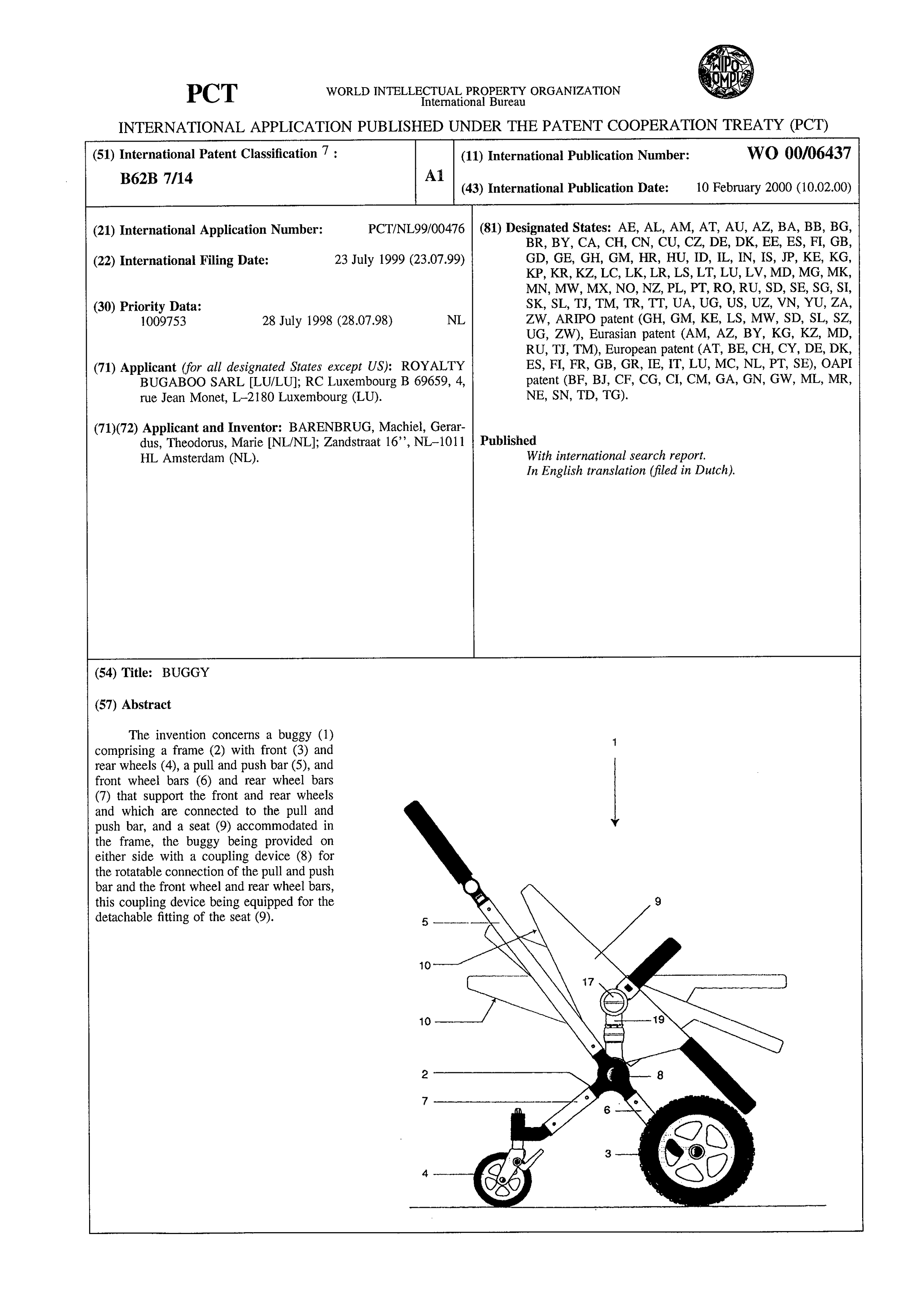 Figuur 7: Voorkant van WO 00/06437 A1